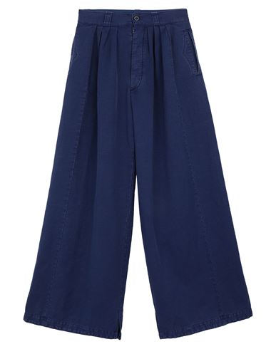 Maison Margiela Man Pants Navy Blue Size 30 Cotton, Linen