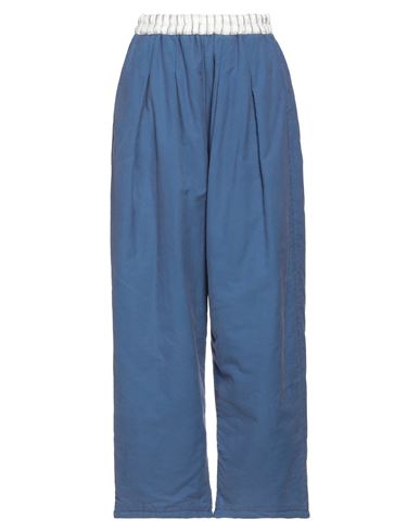 Maison Margiela Woman Pants Blue Size 4 Cotton