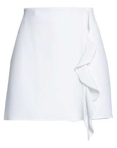 Shop Armani Exchange Woman Mini Skirt White Size 8 Polyester