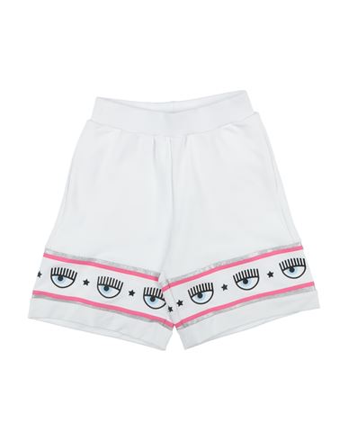 Shop Chiara Ferragni Toddler Girl Shorts & Bermuda Shorts White Size 6 Cotton, Elastane