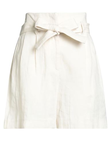 Eleventy Woman Shorts & Bermuda Shorts Cream Size 2 Linen In White