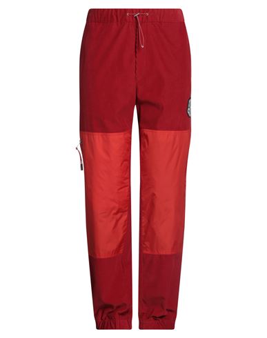 Moncler Man Pants Red Size 32 Cotton, Polyamide