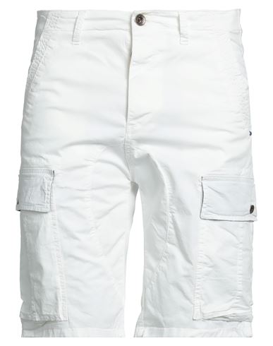 Fifty Four Man Shorts & Bermuda Shorts White Size 31 Cotton, Elastane