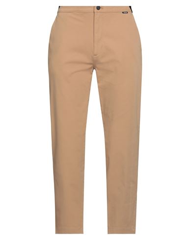 Calvin Klein Man Pants Camel Size M Cotton, Elastane In Neutral
