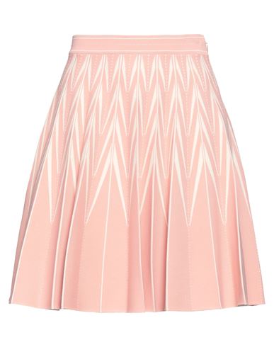 Shop Alexander Mcqueen Woman Mini Skirt Pastel Pink Size M Viscose, Polyester, Polyamide, Elastane