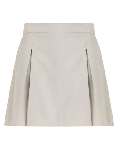Topshop Woman Mini Skirt Khaki Size 10 Polyester, Viscose, Wool In Beige