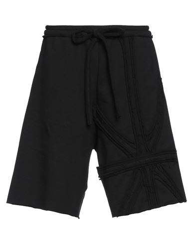 Jordanluca Man Shorts & Bermuda Shorts Black Size L Cotton