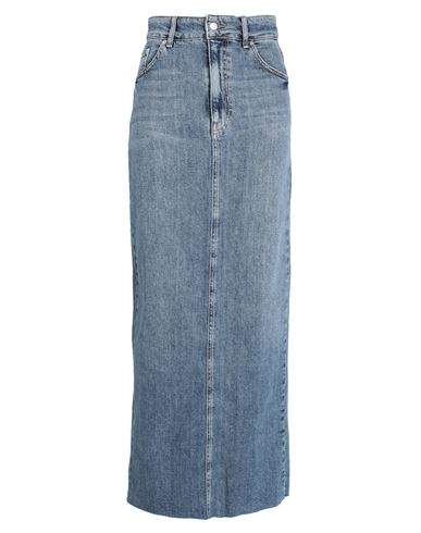 Topshop Woman Denim Skirt Blue Size 10 Cotton, Elastomultiester