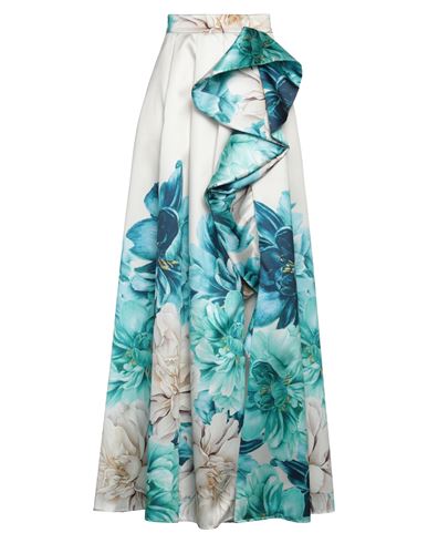 W Les Femmes By Babylon Woman Maxi Skirt Light Green Size 8 Polyamide