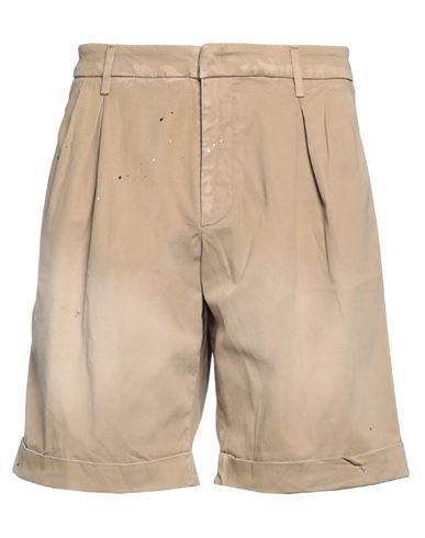Dondup Man Shorts & Bermuda Shorts Sand Size 35 Cotton, Lyocell, Elastane In Beige