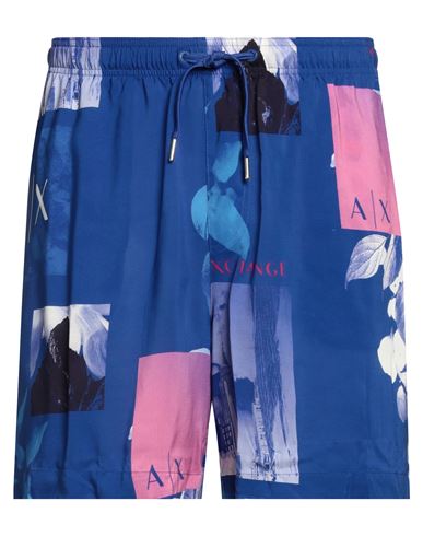 Armani Exchange Man Shorts & Bermuda Shorts Blue Size 32 Viscose