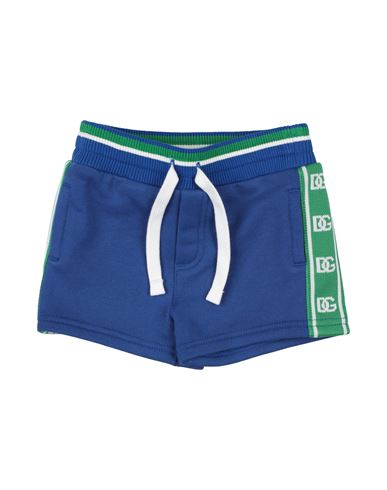 Shop Dolce & Gabbana Newborn Boy Shorts & Bermuda Shorts Blue Size 3 Cotton, Polyester, Viscose