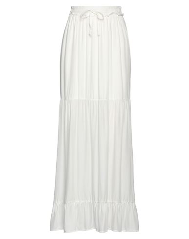 Cristina Gavioli Woman Maxi Skirt Ivory Size 12 Viscose In White