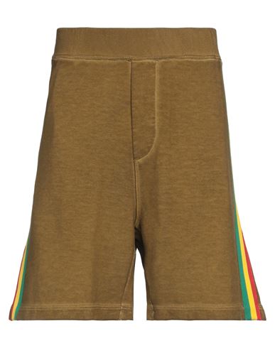 Dsquared2 Man Shorts & Bermuda Shorts Military Green Size Xl Cotton, Elastane