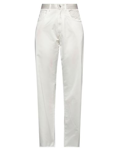 Mm6 Maison Margiela Woman Pants Ivory Size 32 Cotton, Polyester In White