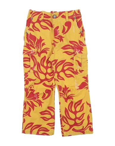 Shop Erl Toddler Girl Jeans Yellow Size 4 Cotton, Elastane