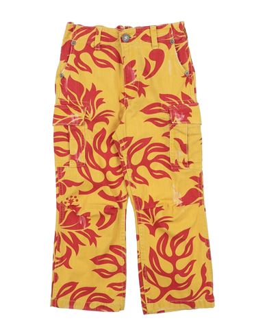 Erl Toddler Girl Jeans Yellow Size 4 Cotton, Elastane In Yellow