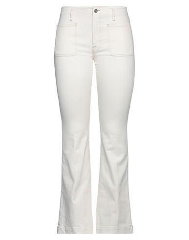 Shop Frame Woman Jeans White Size 30 Cotton, Pre-consumer Recycled Cotton, Elastane