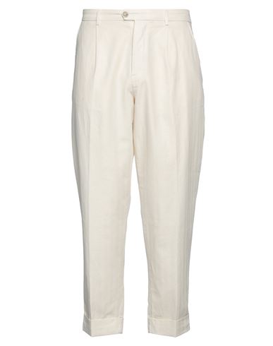 Re-hash Re_hash Man Pants Off White Size 34 Cotton, Linen, Elastane
