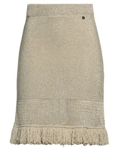 Liu •jo Woman Mini Skirt Gold Size Xs Viscose, Polyester In Brown