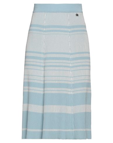 Elisabetta Franchi Woman Midi Skirt Sky Blue Size 8 Viscose, Polyester