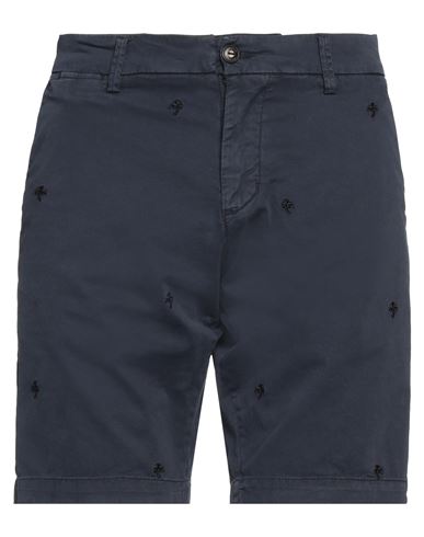 Impure Man Shorts & Bermuda Shorts Navy Blue Size 34 Cotton, Elastane