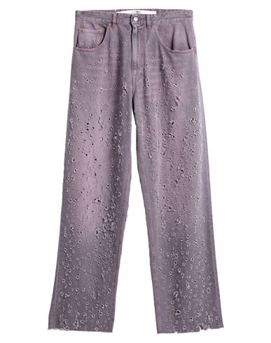 Mm6 Maison Margiela Man Jeans Mauve Size 34 Cotton In Purple