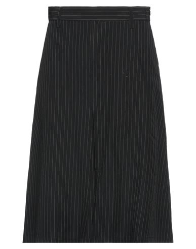 Mm6 Maison Margiela Woman Midi Skirt Black Size 4 Cotton