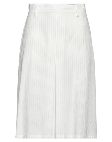 Mm6 Maison Margiela Woman Midi Skirt Off White Size 4 Cotton