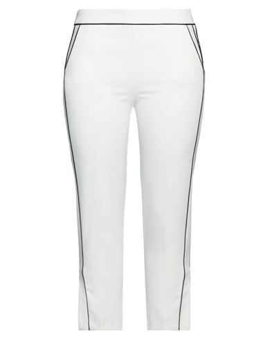 Shop Gattinoni Woman Pants Ivory Size 10 Polyester, Elastane In White