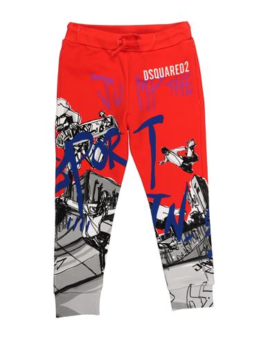 Dsquared2 Toddler Boy Pants Red Size 6 Cotton, Elastane In Red