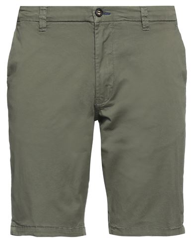 Impure Man Shorts & Bermuda Shorts Military Green Size 38 Cotton, Elastane