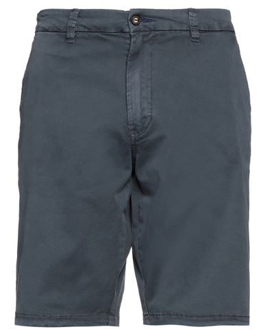 Impure Man Shorts & Bermuda Shorts Navy Blue Size 38 Cotton, Elastane