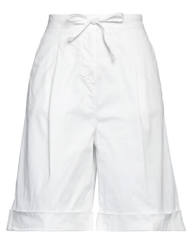 Blauer Woman Shorts & Bermuda Shorts White Size 30 Cotton, Elastane