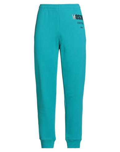 Moschino Couture Woman Pants Turquoise Size 10 Organic Cotton In Blue