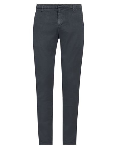 Dondup Man Pants Navy Size 34 Linen, Lyocell, Elastane In Navy Blue