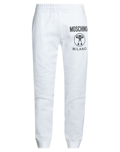 Moschino Man Pants White Size 34 Organic Cotton