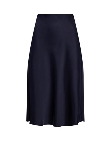 RALPH LAUREN LAUREN RALPH LAUREN SATIN CHARMEUSE MIDI SKIRT WOMAN MIDI SKIRT MIDNIGHT BLUE SIZE 8 RECYCLED POLYES 