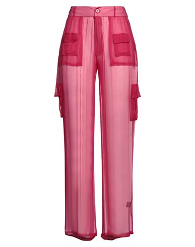 Leslie Amon Woman Pants Fuchsia Size M Cupro In Pink