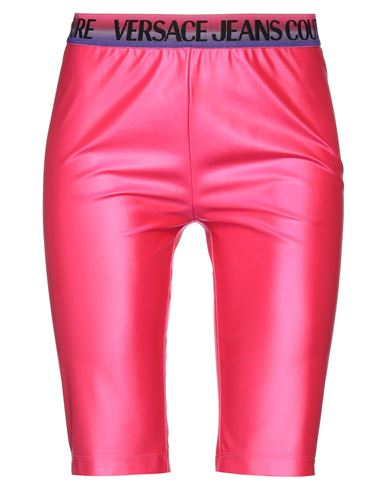 Shop Versace Jeans Couture Woman Leggings Fuchsia Size 6 Polyamide, Elastane In Pink