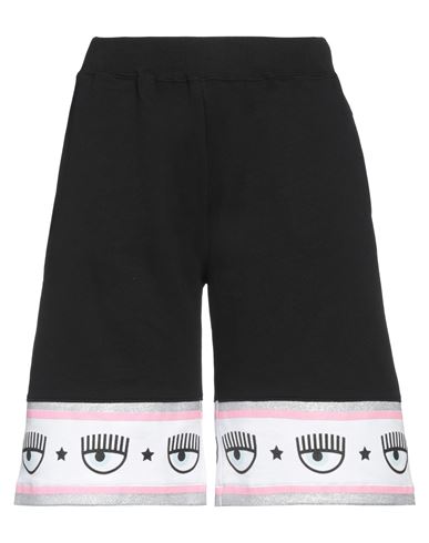 Chiara Ferragni Woman Shorts & Bermuda Shorts Black Size M Cotton