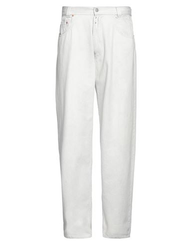 Mm6 Maison Margiela Man Denim Pants Ivory Size 38 Cotton In White