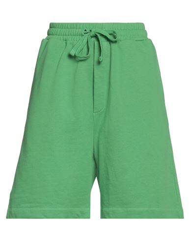 Shop Nanushka Woman Shorts & Bermuda Shorts Green Size L Organic Cotton