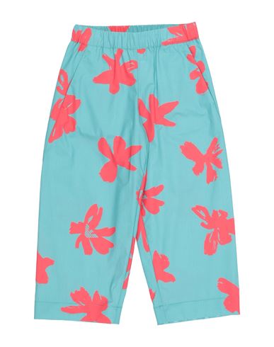 Emporio Armani Toddler Girl Pants Turquoise Size 6 Cotton, Polyester In Blue