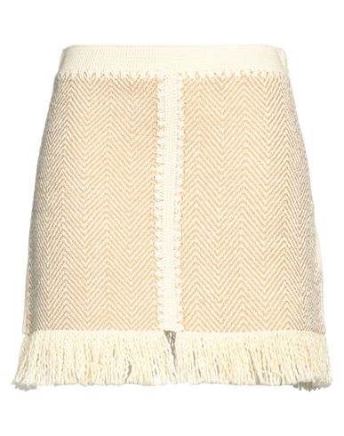 Rodebjer Woman Mini Skirt Beige Size M Organic Cotton