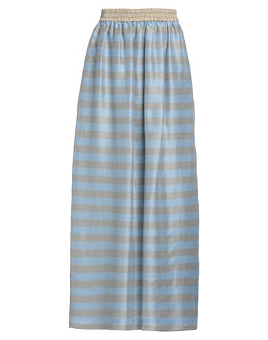 Shop Emporio Armani Woman Maxi Skirt Grey Size 4 Linen, Polyamide, Polyester