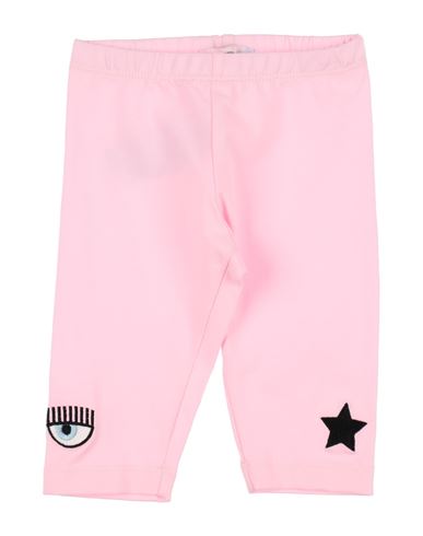Shop Chiara Ferragni Newborn Girl Leggings Light Pink Size 3 Cotton, Elastane
