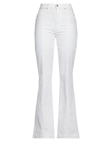 7 For All Mankind Woman Jeans White Size 30 Cotton, Elastane