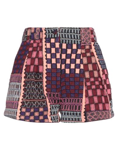 Ulla Johnson Woman Shorts & Bermuda Shorts Deep Purple Size 4 Cotton