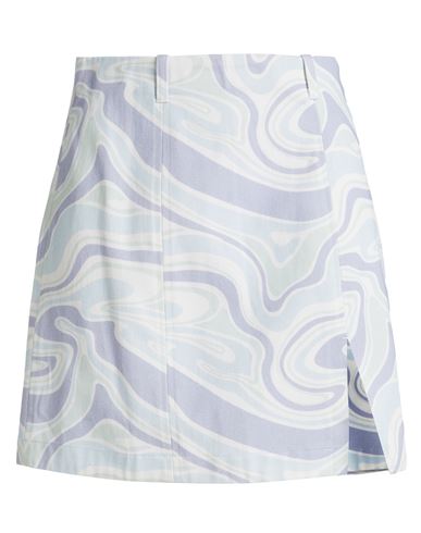 Miyette Woman Mini Skirt Sky Blue Size M Cotton